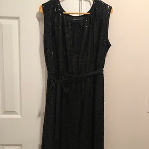 Black Sparkle Sequin plus size